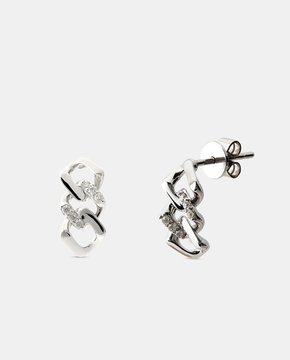 Imagen 1 de Pendientes de oro y diamantes - El Corte Inglés - Blanco Blanco