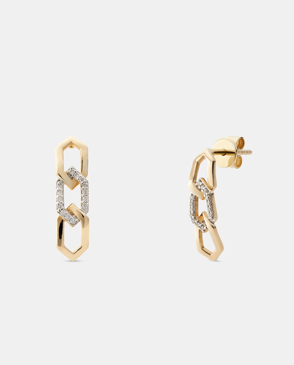 Pendientes de oro y diamantes - El Corte Inglés - Blanco Blanco-1