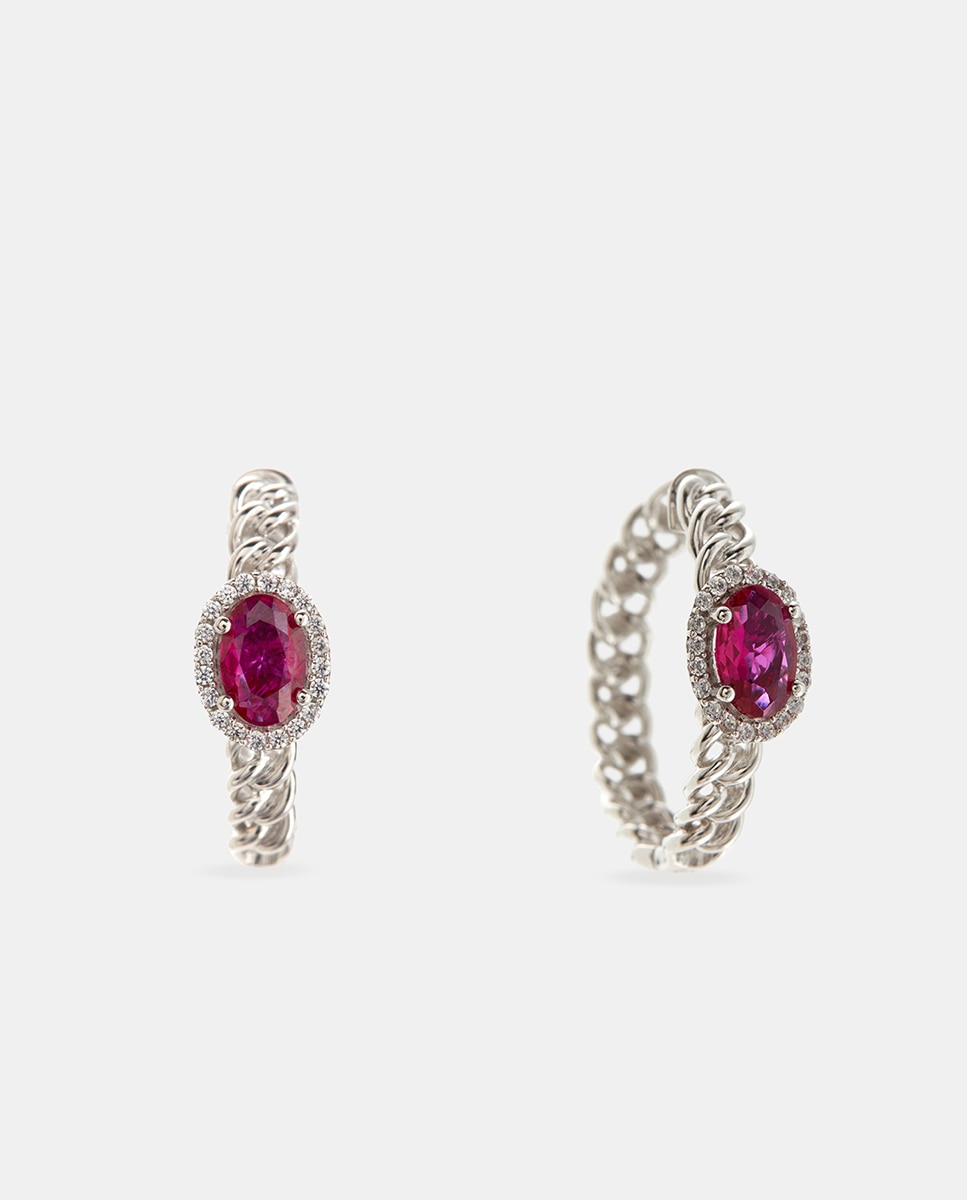 Pendientes de oro, diamante y rubí - El Corte Inglés - Rojo Rojo-1