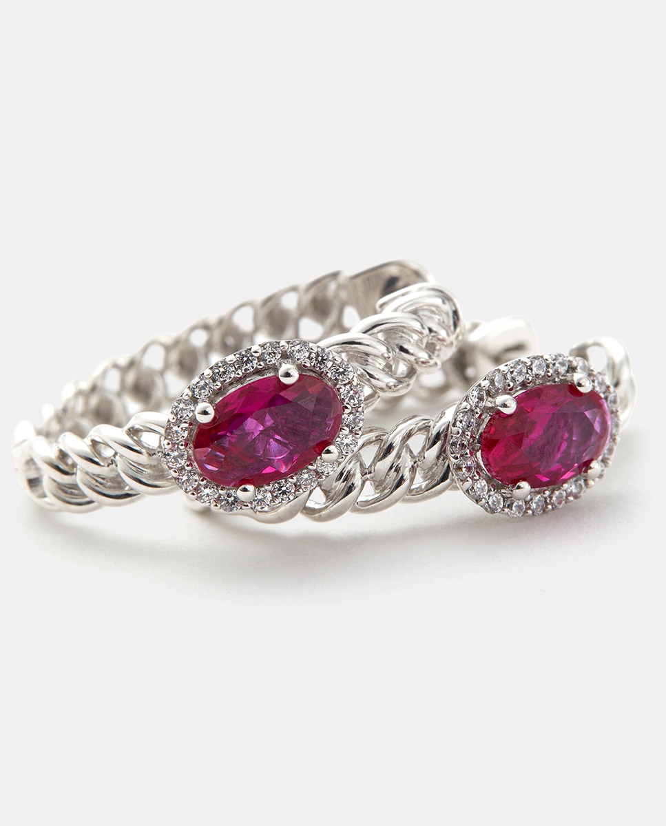 Pendientes de oro, diamante y rubí - El Corte Inglés - Rojo Rojo-2