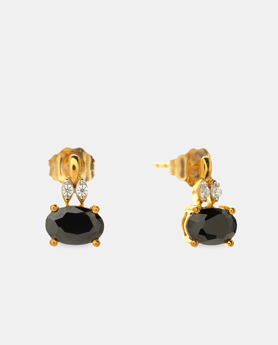 Pendientes de oro, diamante y espinela - El Corte Inglés - Negro Negro-1