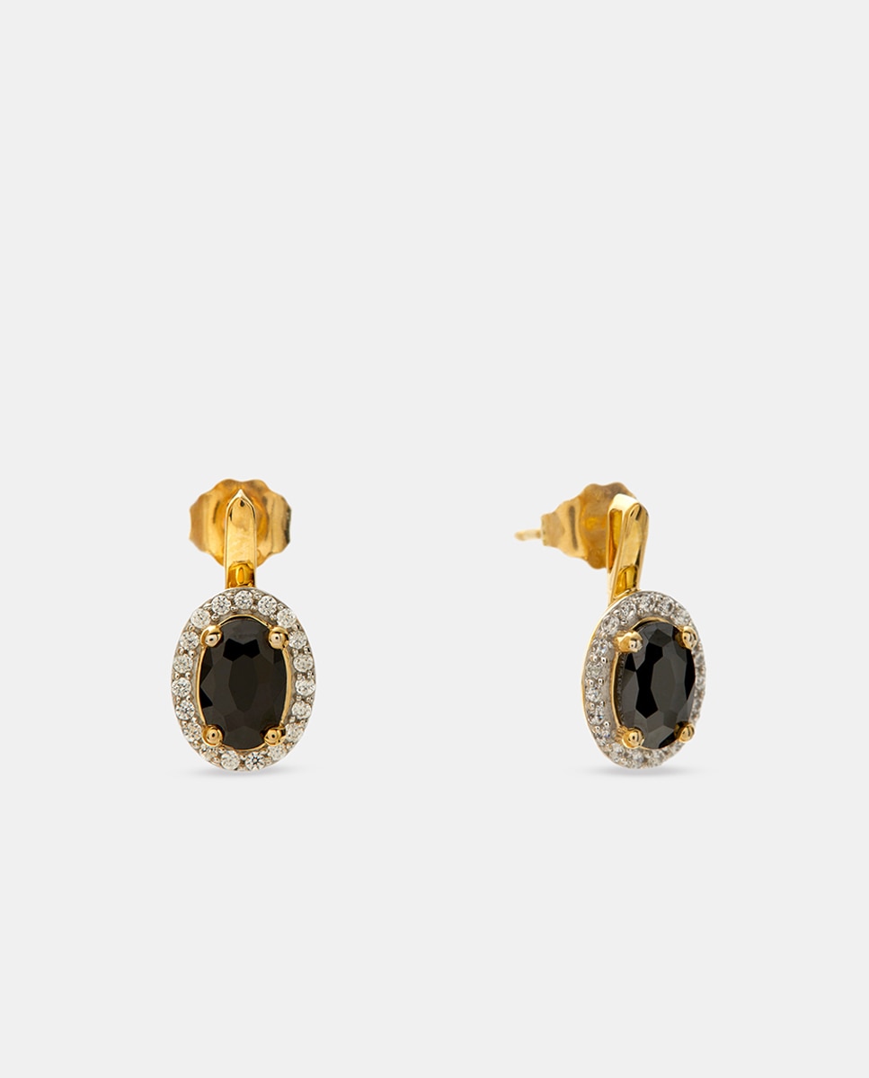 Pendientes de oro, diamante y espinela - El Corte Inglés - Negro Negro-1