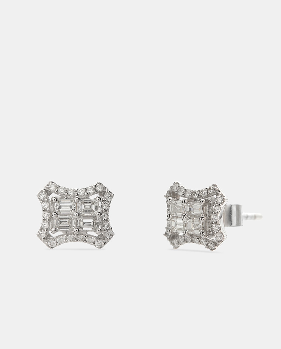 Pendientes de oro y diamantes - El Corte Inglés - Blanco Blanco-1