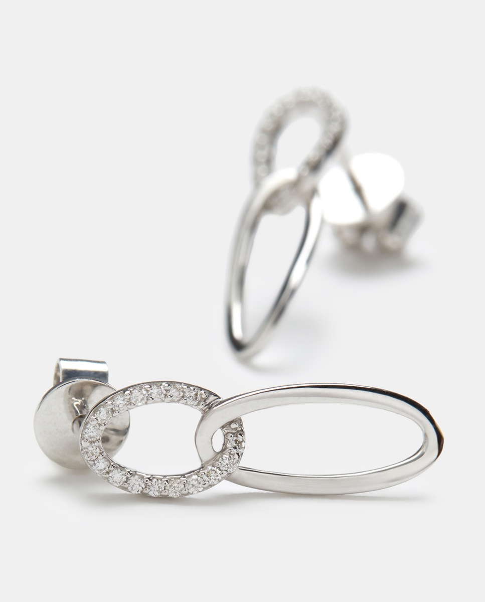 Pendientes de oro y diamantes - El Corte Inglés - Blanco Blanco-2