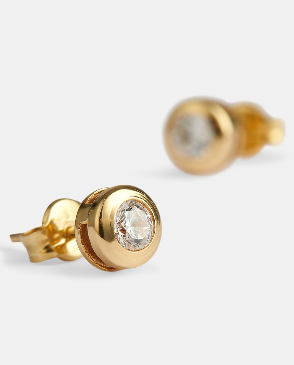 Pendientes de oro y circonitas - El Corte Inglés - Blanco Blanco-2
