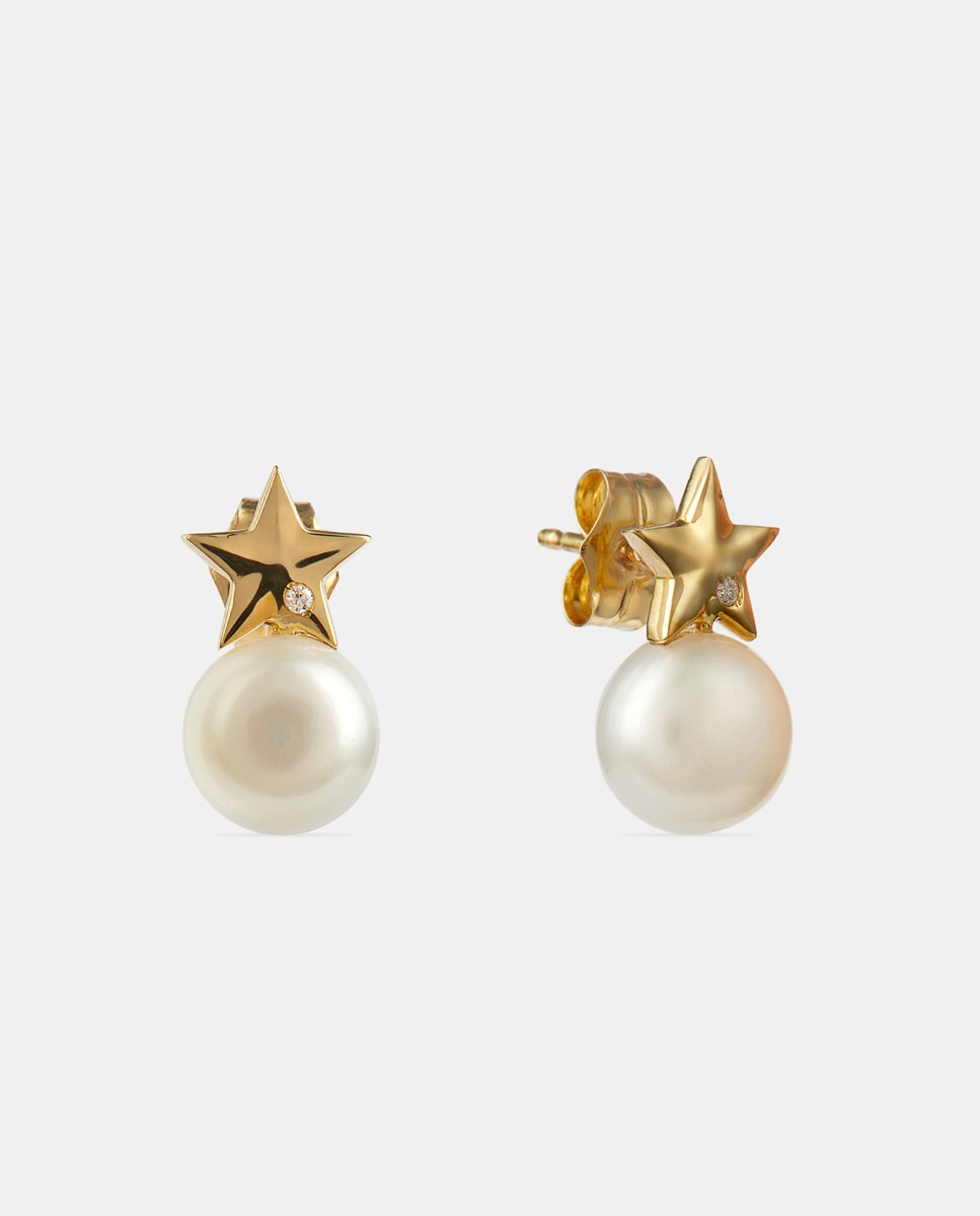 Pendientes de oro y perlas - El Corte Inglés - Blanco Blanco-1