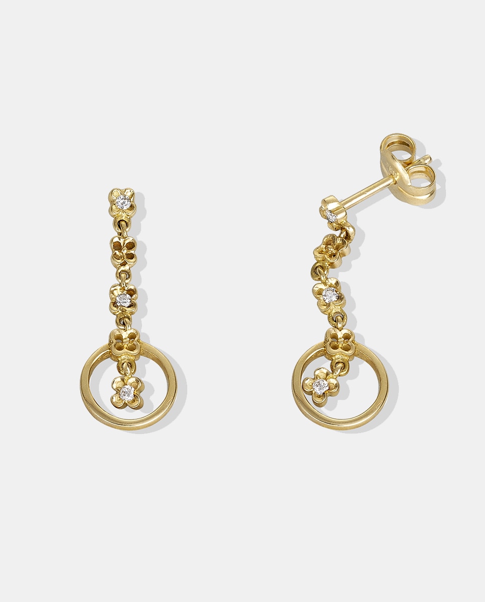 Pendientes de oro y diamantes - El Corte Inglés - Blanco Blanco-1