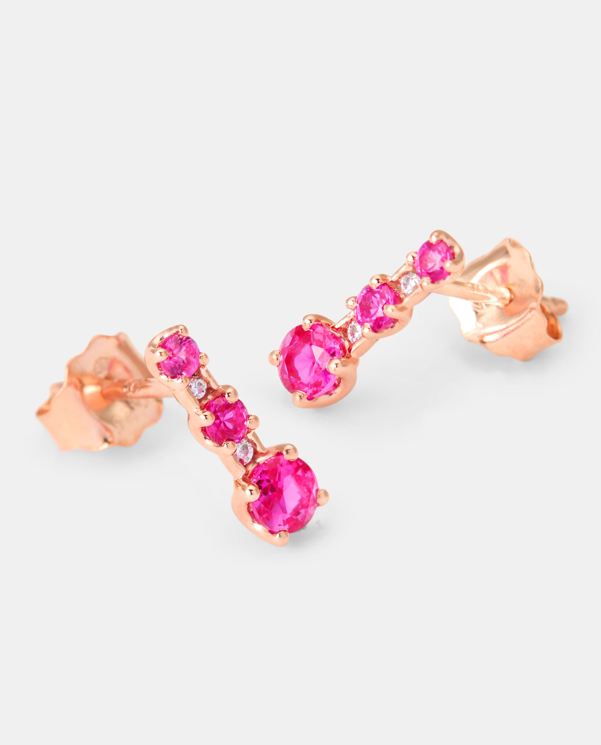 Pendientes de oro, diamantes y rubís - El Corte Inglés - Rosa Rosa-2