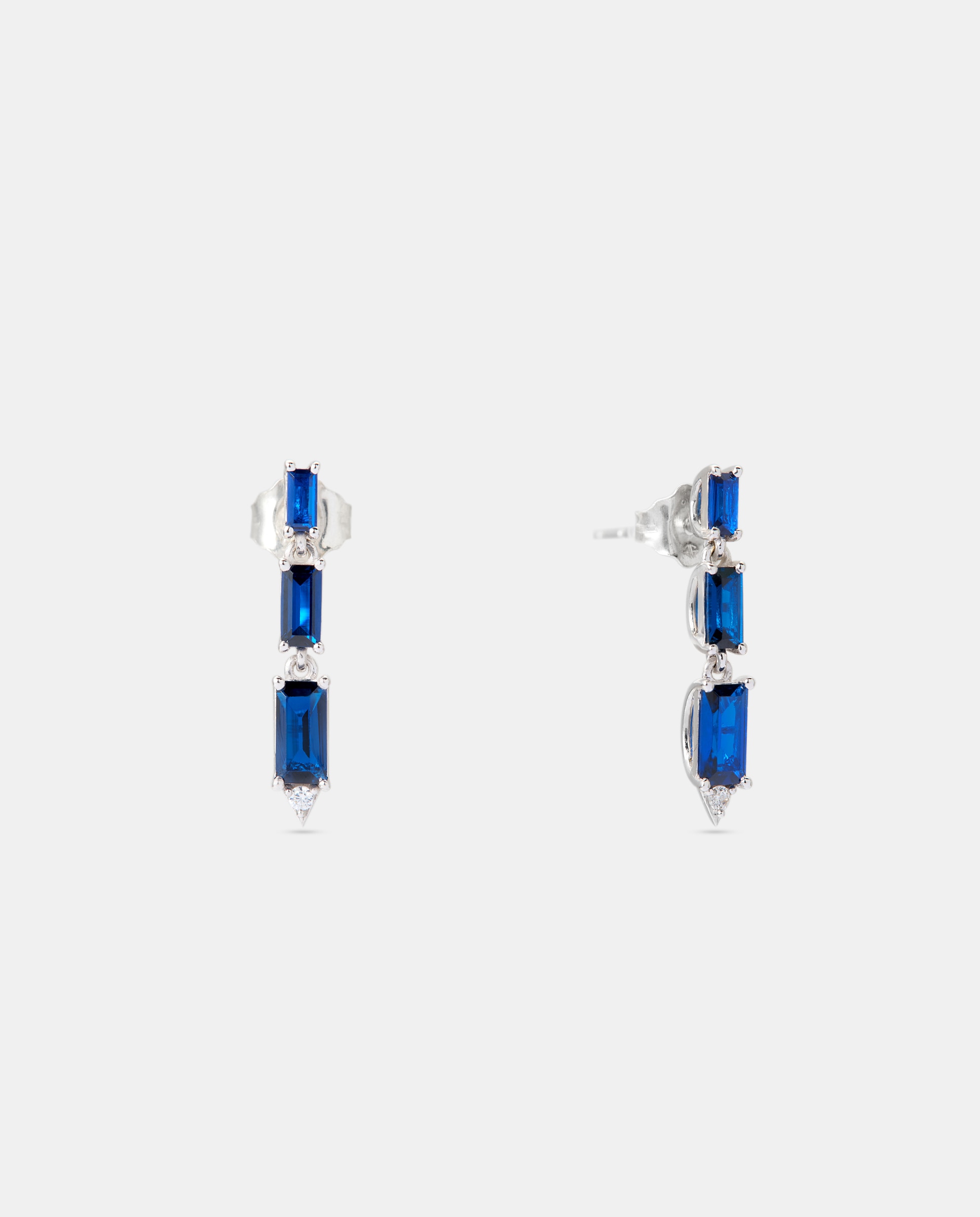 Pendientes de oro, diamantes y zafiro - El Corte Inglés - Azul Azul-1