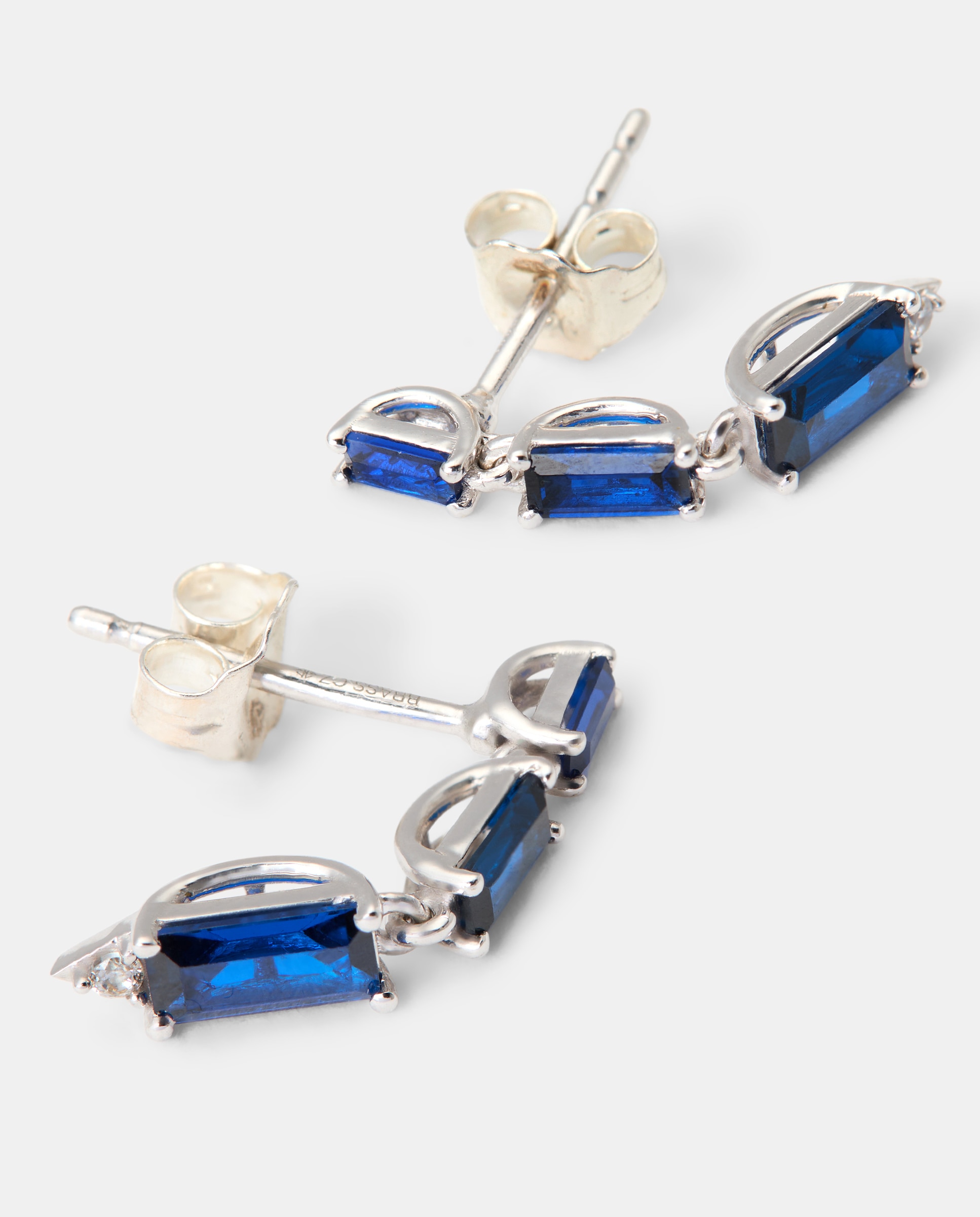 Pendientes de oro, diamantes y zafiro - El Corte Inglés - Azul Azul-2
