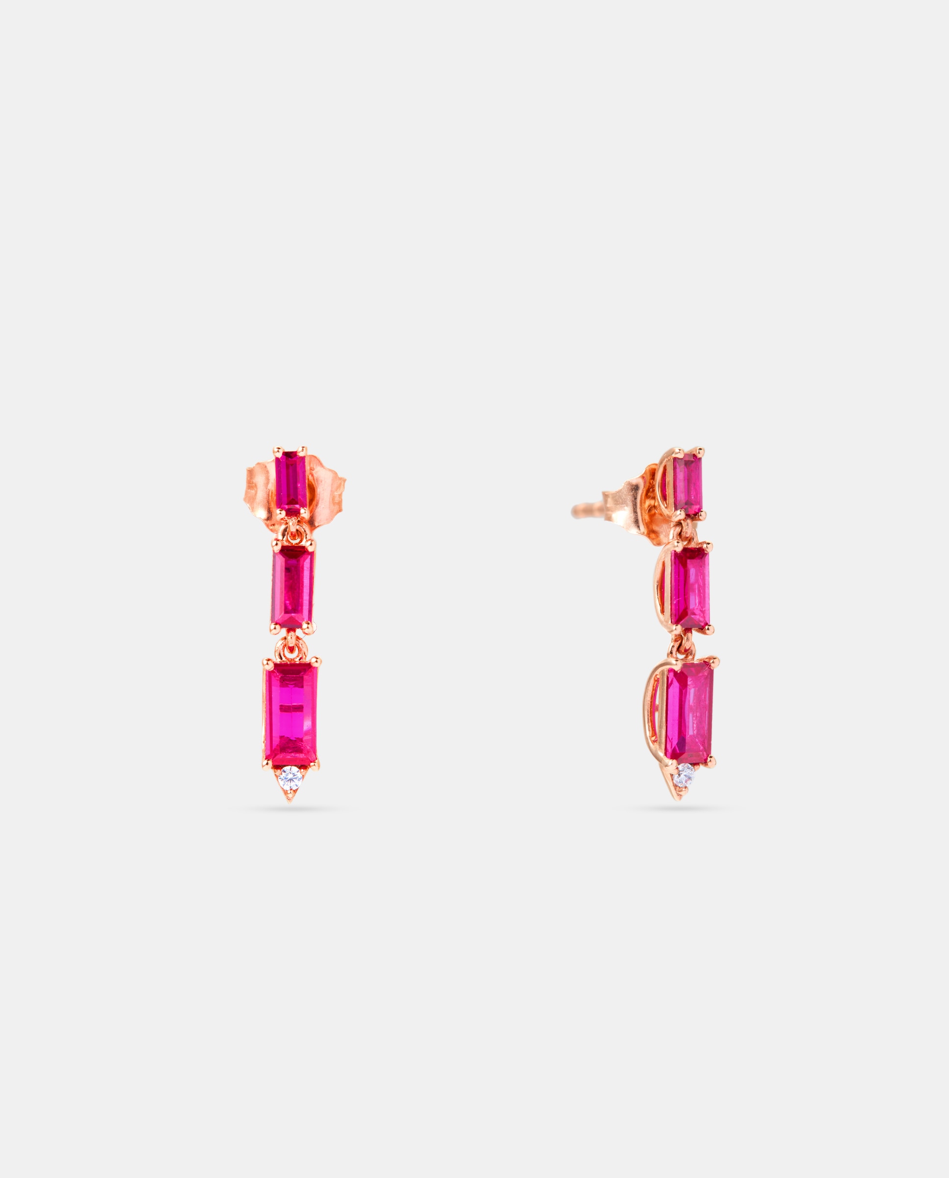 Pendientes de oro, diamantes y rubí - El Corte Inglés - Rojo Rojo-1