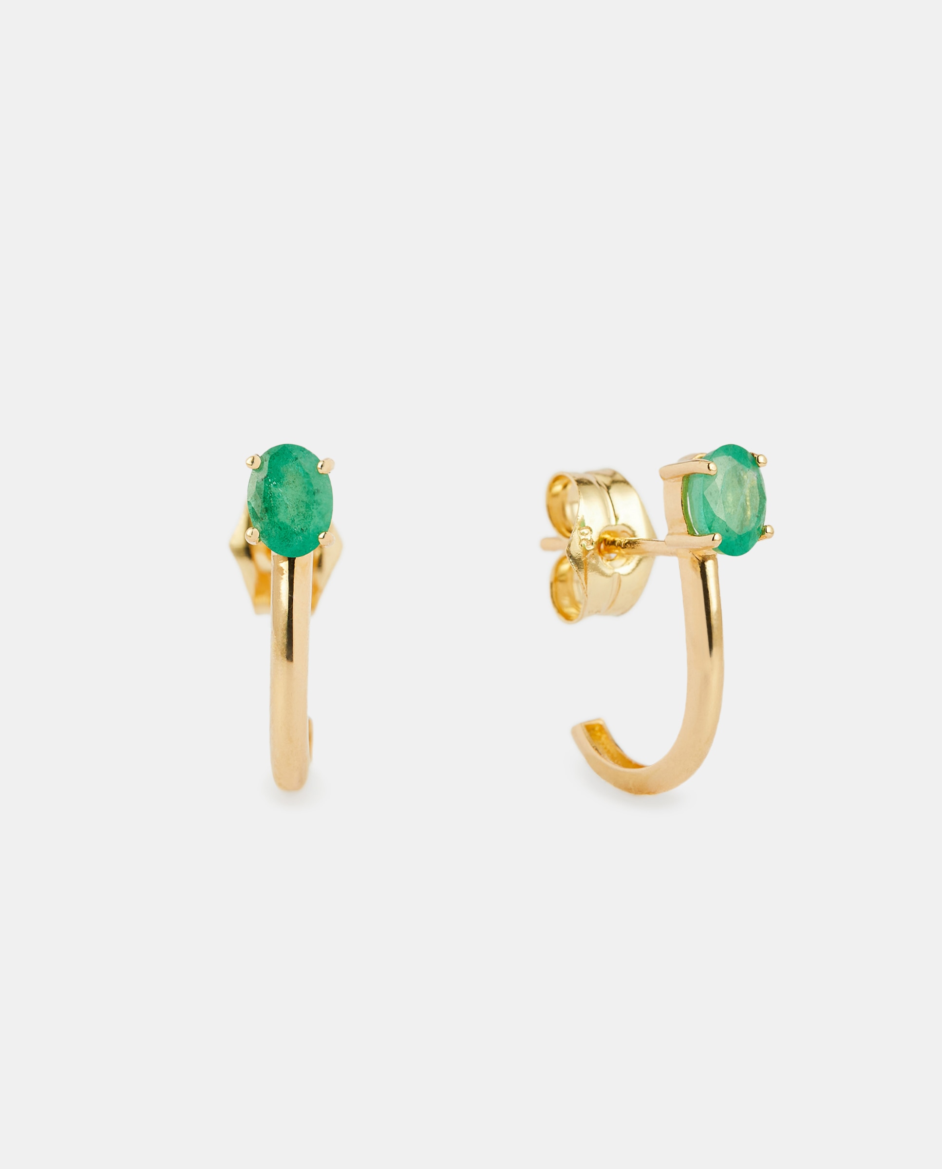 Pendientes de oro y esmeralda - El Corte Inglés - Verde Verde-1