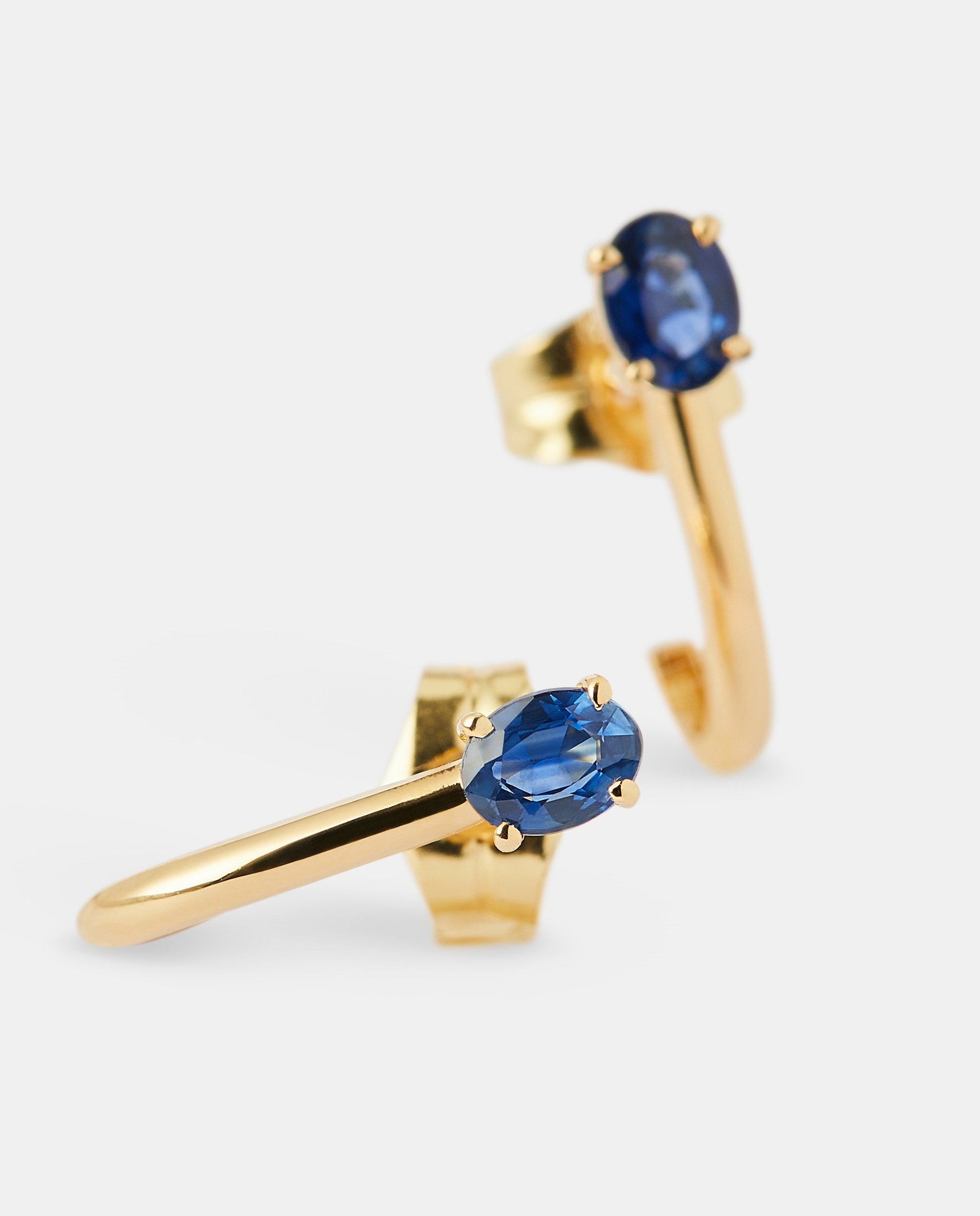 Pendientes de oro y zafiro tratado - El Corte Inglés - Azul Azul-2