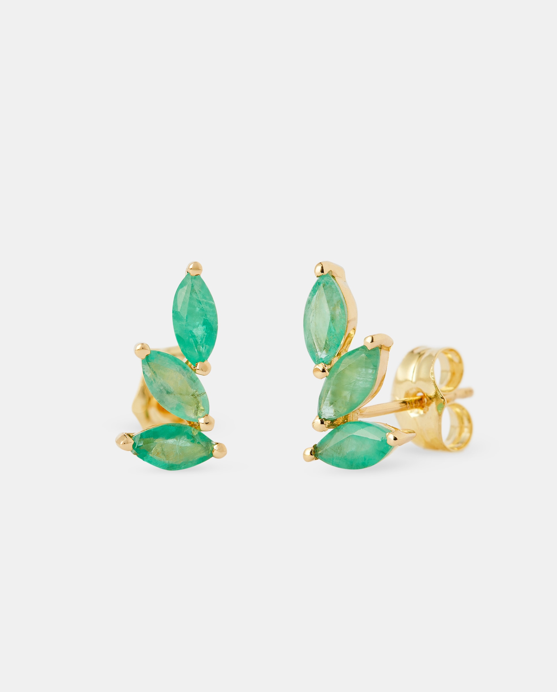 Pendientes de oro y esmeralda - El Corte Inglés - Verde Verde-1