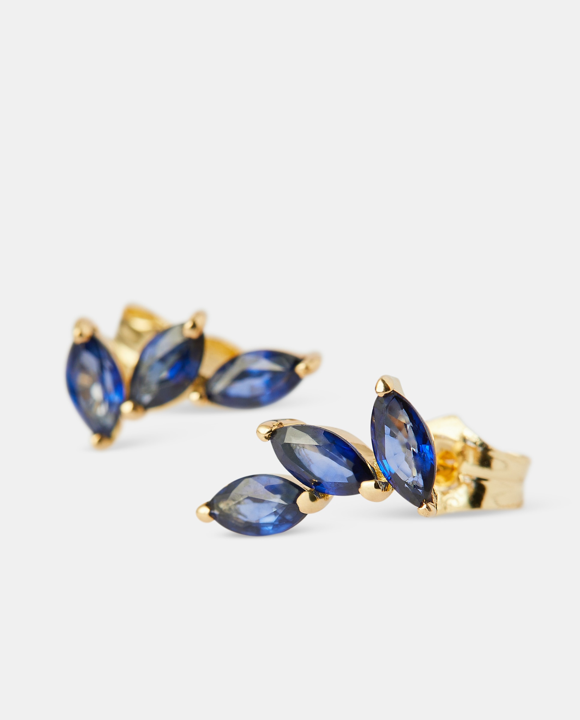 Pendientes de oro y zafiro tratado - El Corte Inglés - Azul Azul-2