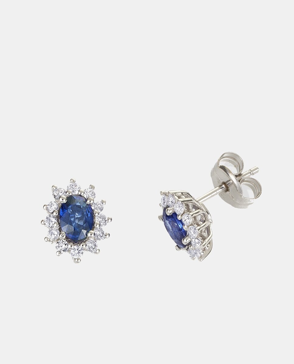 Imagen 1 de Pendientes de oro, diamantes y zafiro - El Corte Inglés - Azul Azul