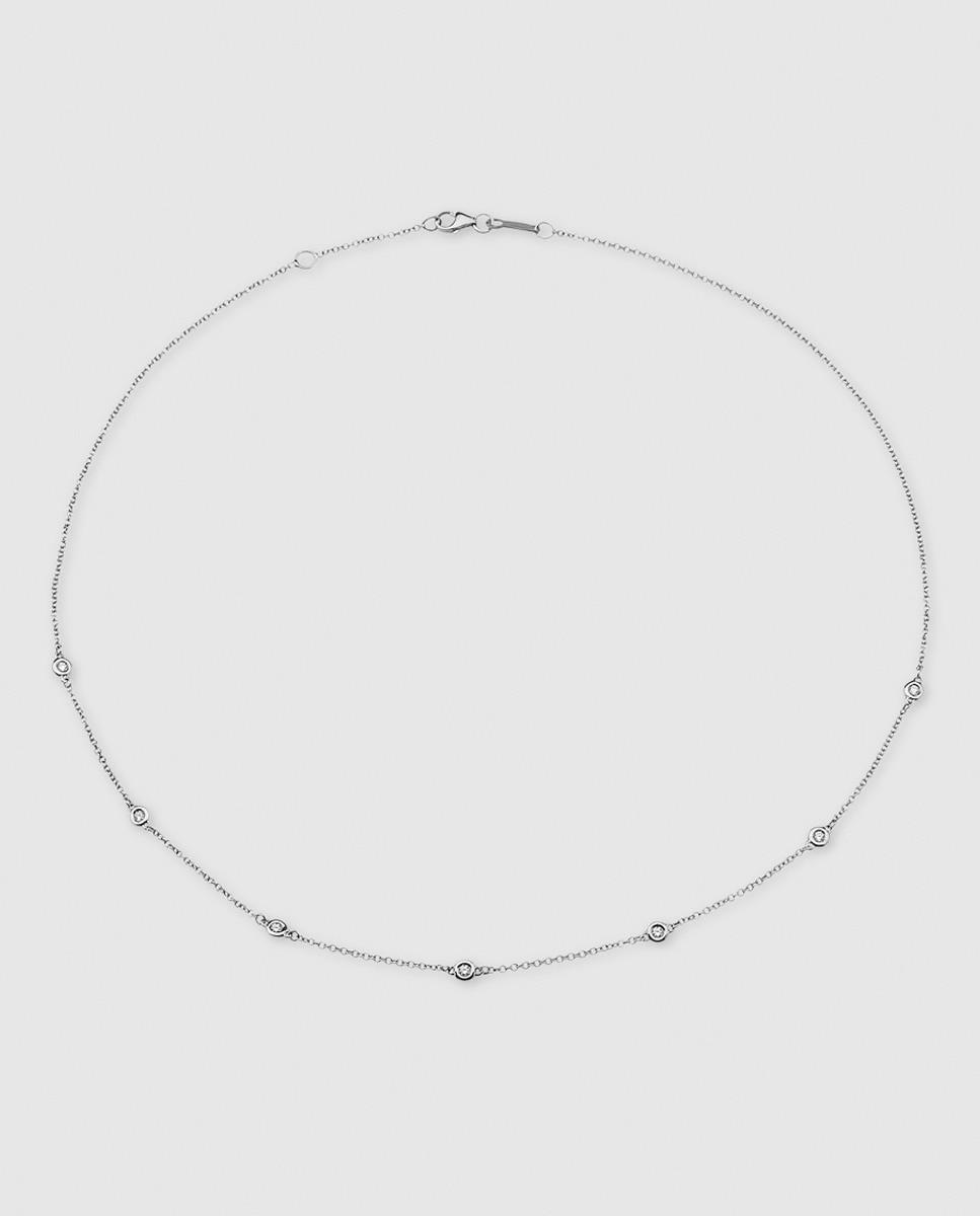 Imagen 1 de Collar de oro blanco y diamantes El Corte Inglés - Blanco Blanco