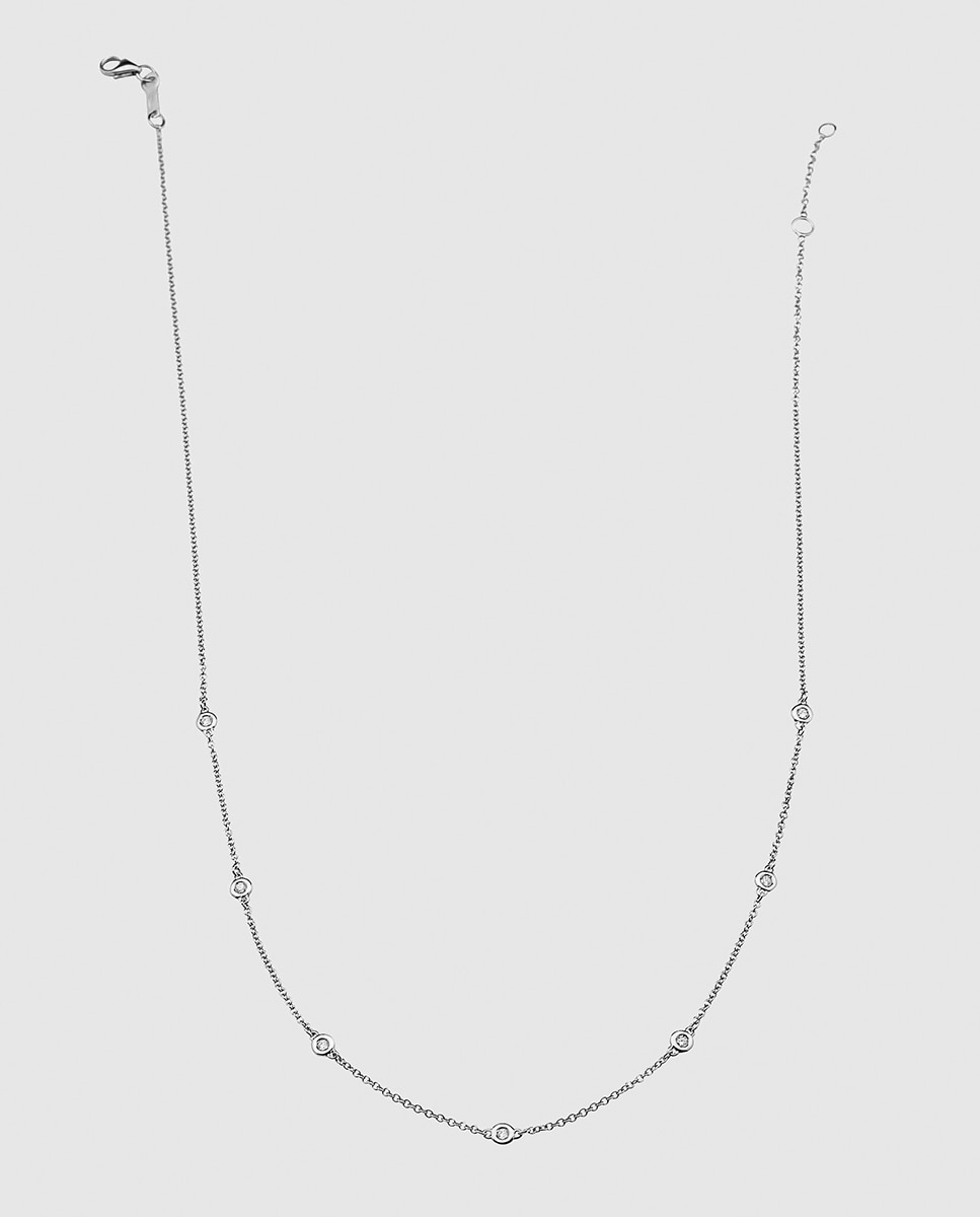 Imagen 2 de Collar de oro blanco y diamantes El Corte Inglés - Blanco Blanco