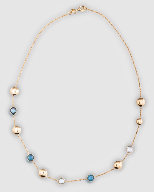 Collar de oro amarillo y topacio London Blue El Corte Inglés