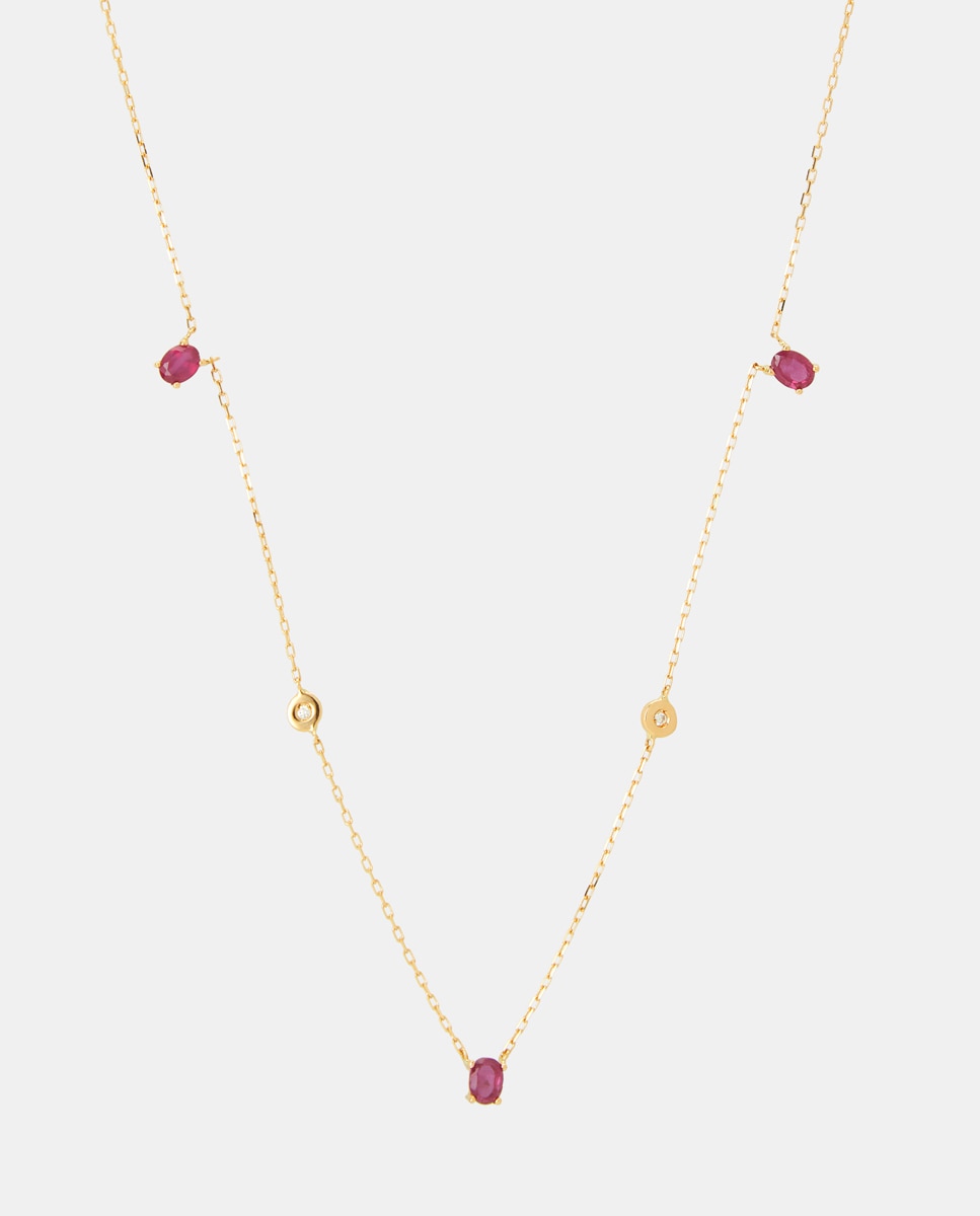 El Corte Inglés - Collar de oro, brillantes y rubí.