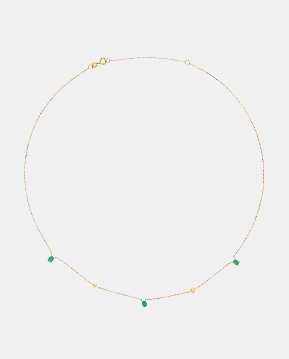 Collar de oro, brillantes y esmeralda - El Corte Inglés - Verde Verde-2