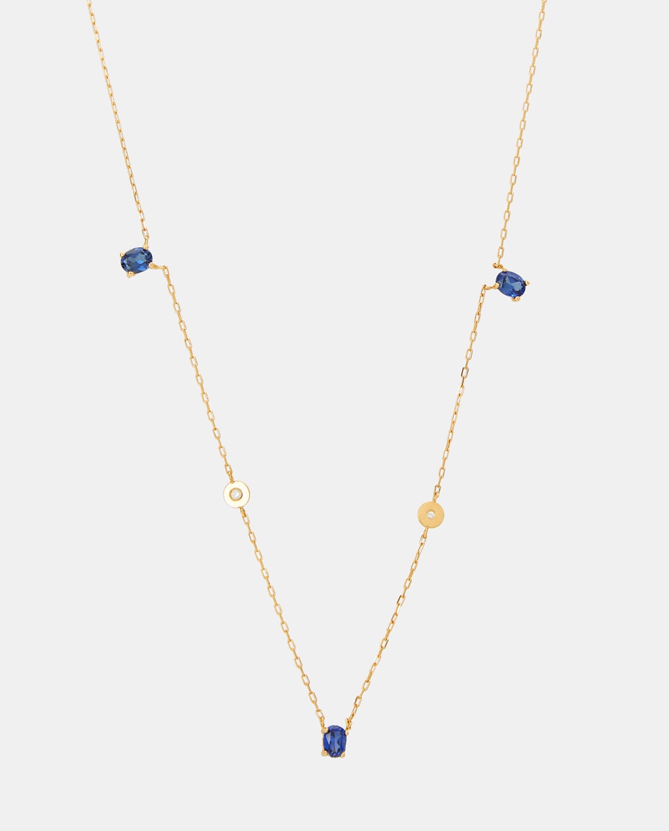 El Corte Inglés - Collar de oro, brillantes y zafiro.