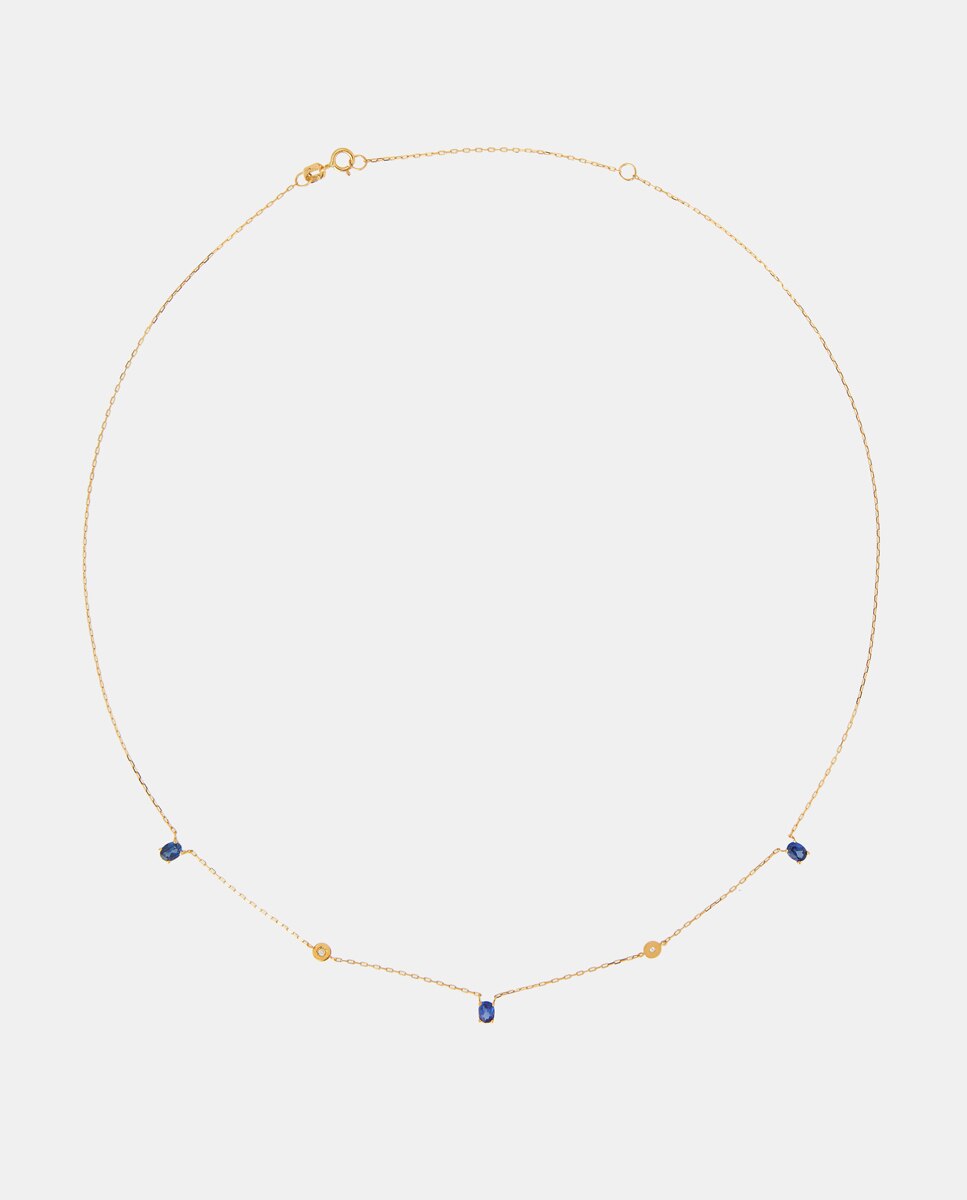 Collar de oro, brillantes y zafiro - El Corte Inglés - Azul Azul-2