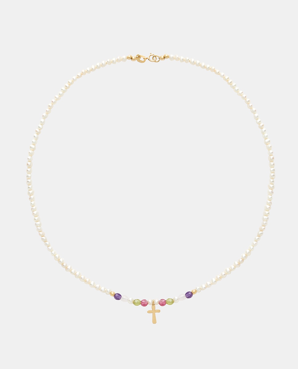 Collar de oro y perla - El Corte Inglés - Blanco Blanco-1