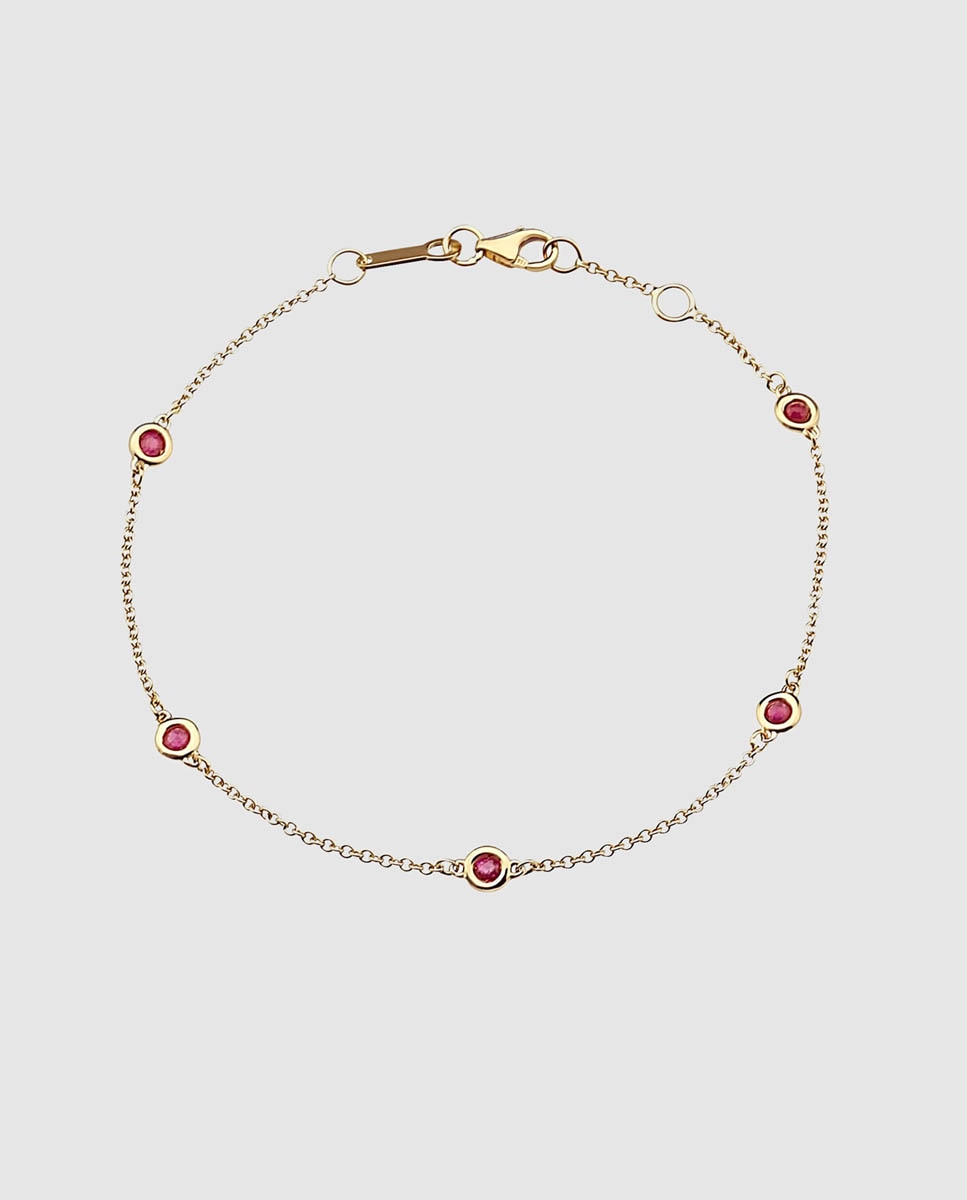 Pulsera El Corte Inglés de oro y rubíes - Rojo Rojo-1