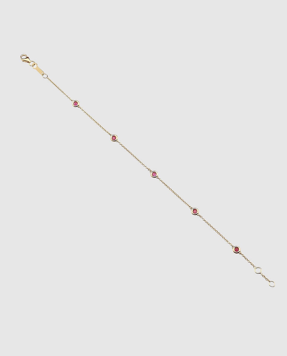 Pulsera El Corte Inglés de oro y rubíes - Rojo Rojo-2