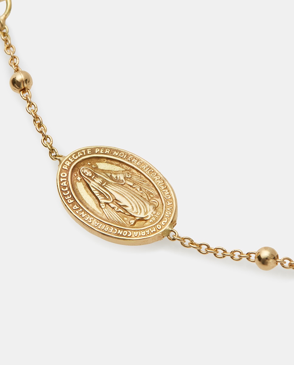 Pulsera de oro con Virgen y Cruz - El Corte Inglés - Oro Oro-2