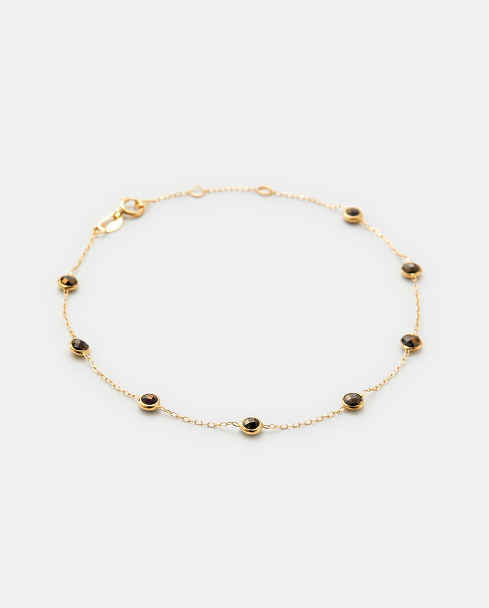 Pulsera de oro y circonitas - El Corte Inglés - Negro Negro-1