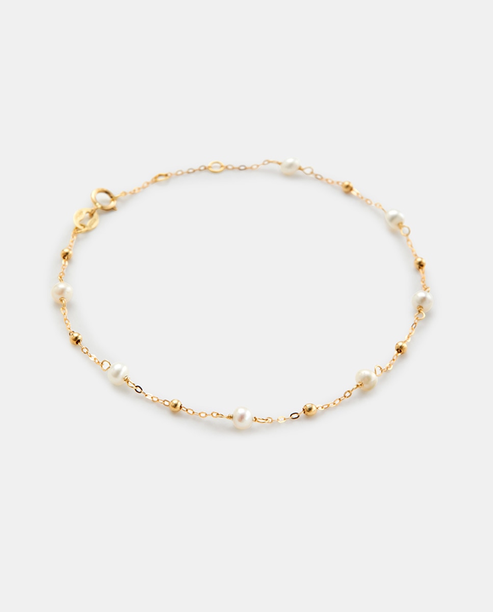 Pulsera de oro y perla - El Corte Inglés - Blanco Blanco-1