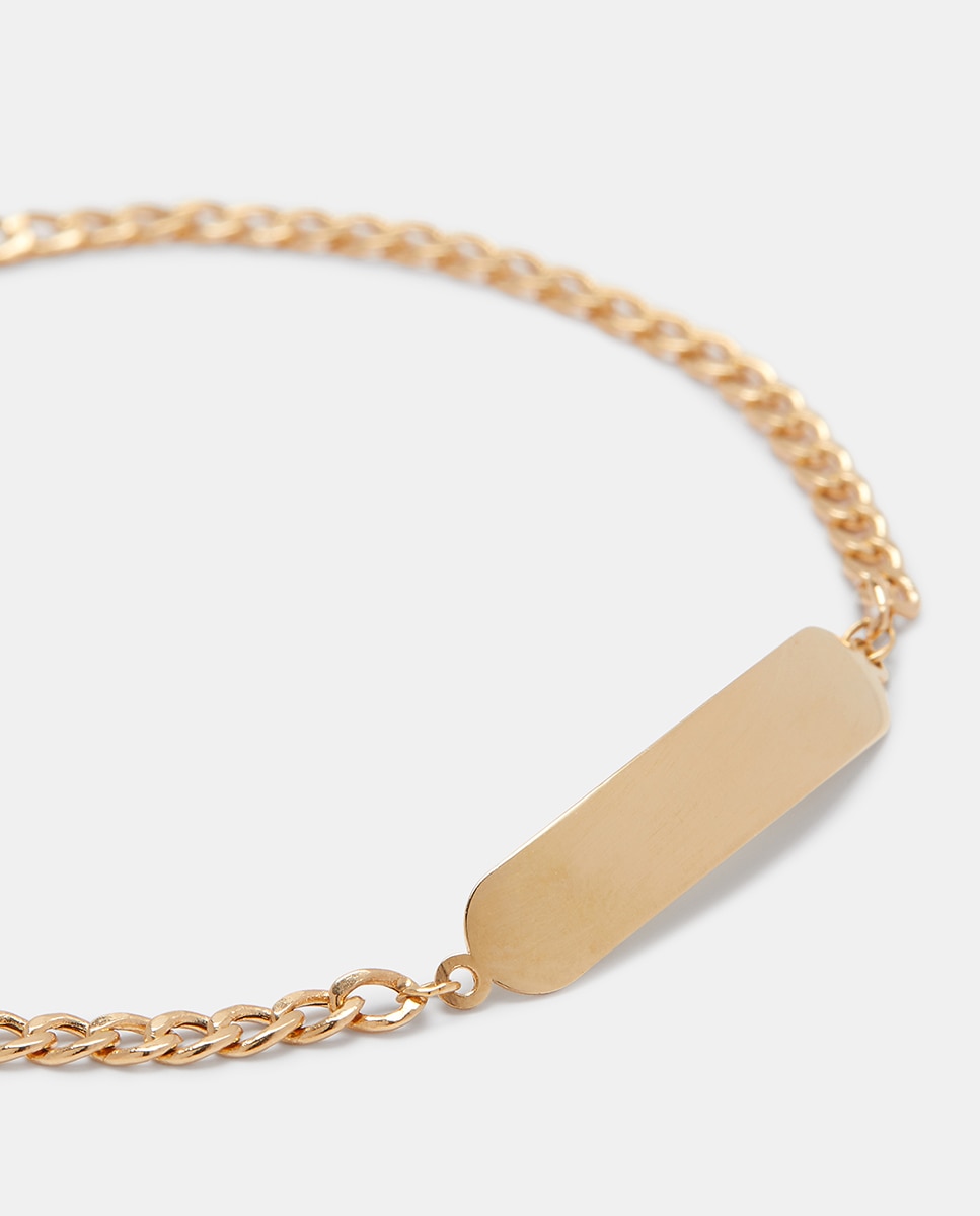 Pulsera de con placa - El Corte Inglés - Oro Oro-2