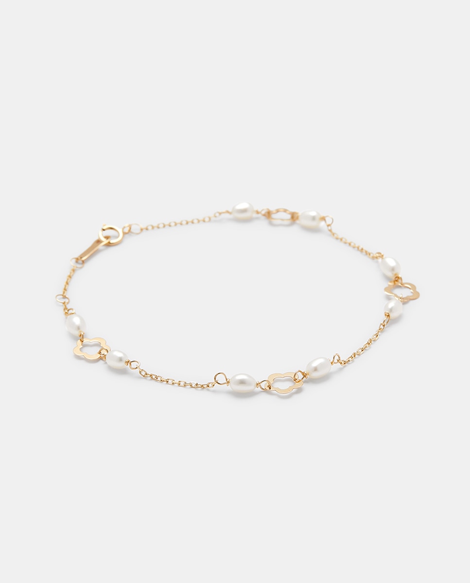 Pulsera de oro y perlas - El Corte Inglés - Blanco Blanco-1