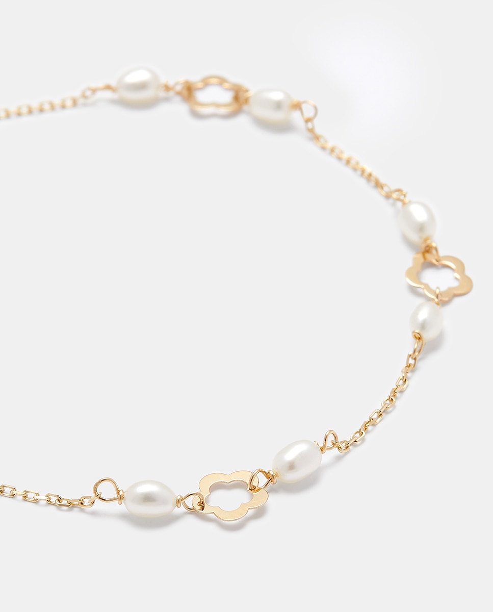 Pulsera de oro y perlas - El Corte Inglés - Blanco Blanco-2