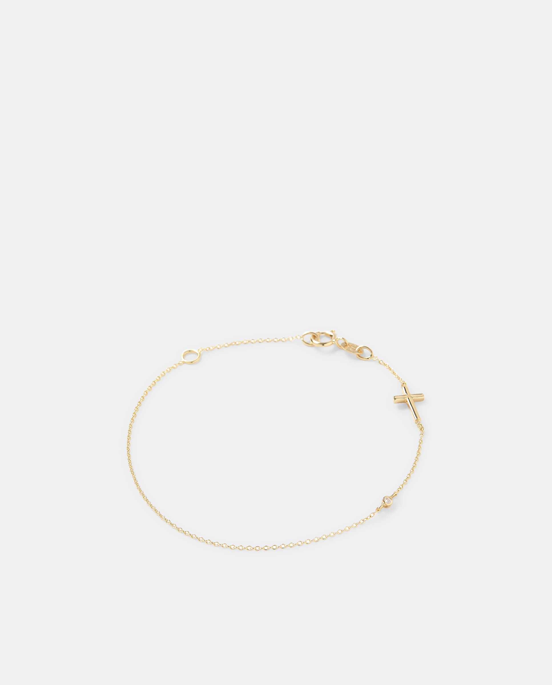 Pulsera Cruz de oro y diamantes