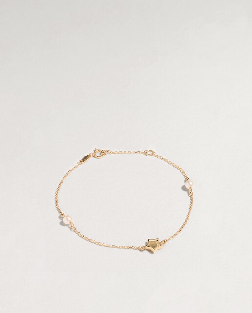 Pulsera niña El Corte Inglés de oro y perlas