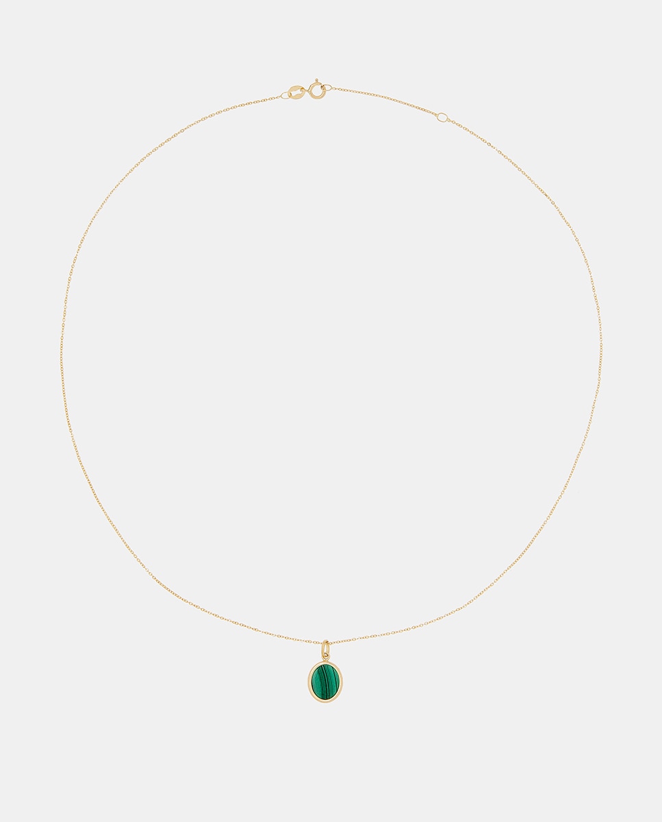 Colgante de oro con malaquita - El Corte Inglés - Verde Verde-2