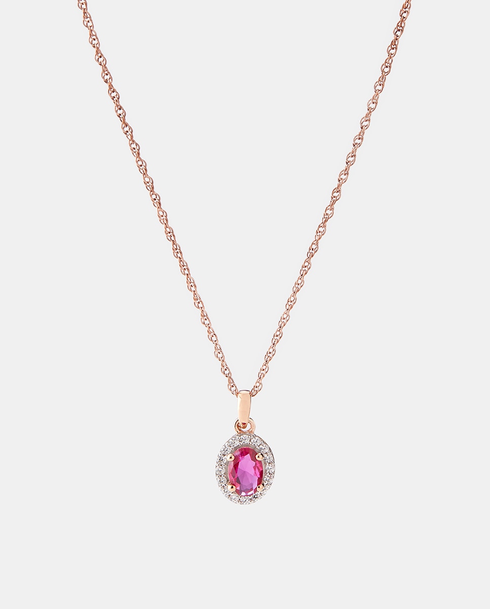 Imagen 1 de Colgante de oro, diamantes y rubí - El Corte Inglés - Rojo Rojo