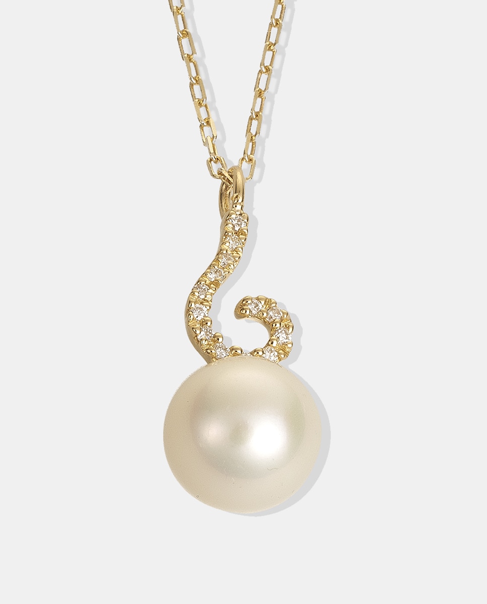 El Corte Inglés - Colgante de oro, diamantes y perla.