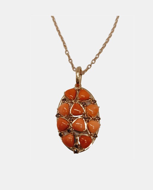Imagen 0 de Colgante de oro y coral