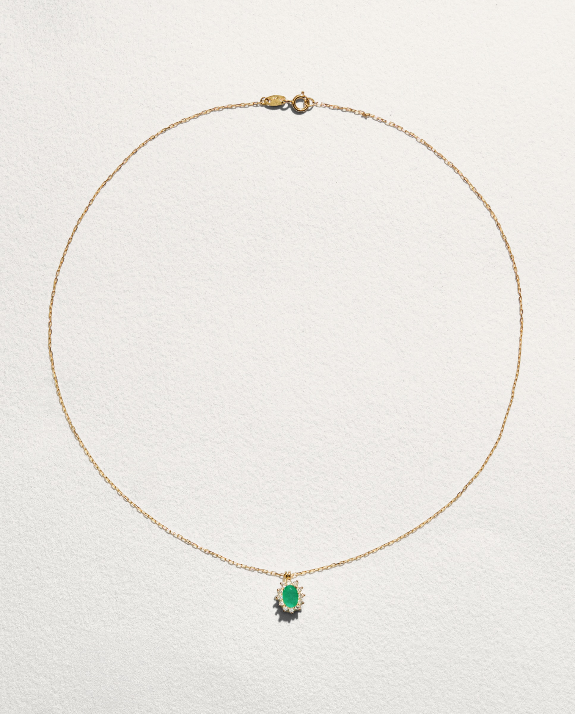 Colgante de oro con diamante y esmeralda - El Corte Inglés - Verde Verde-2