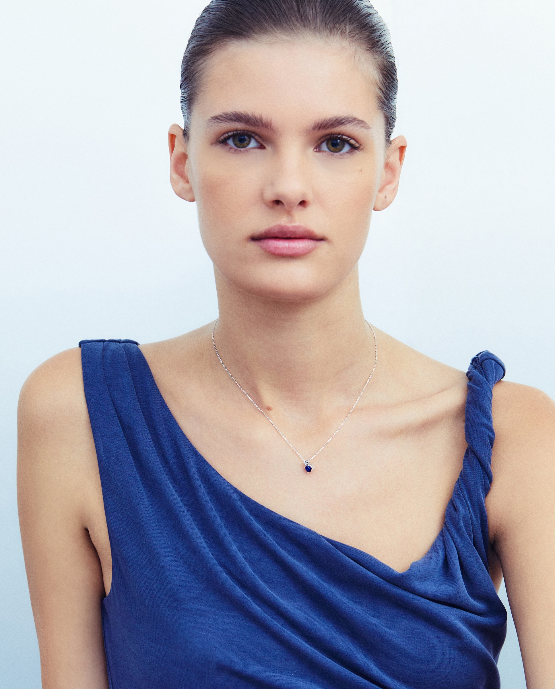 Colgante de oro con diamante y zafiro - El Corte Inglés - Azul Azul-3