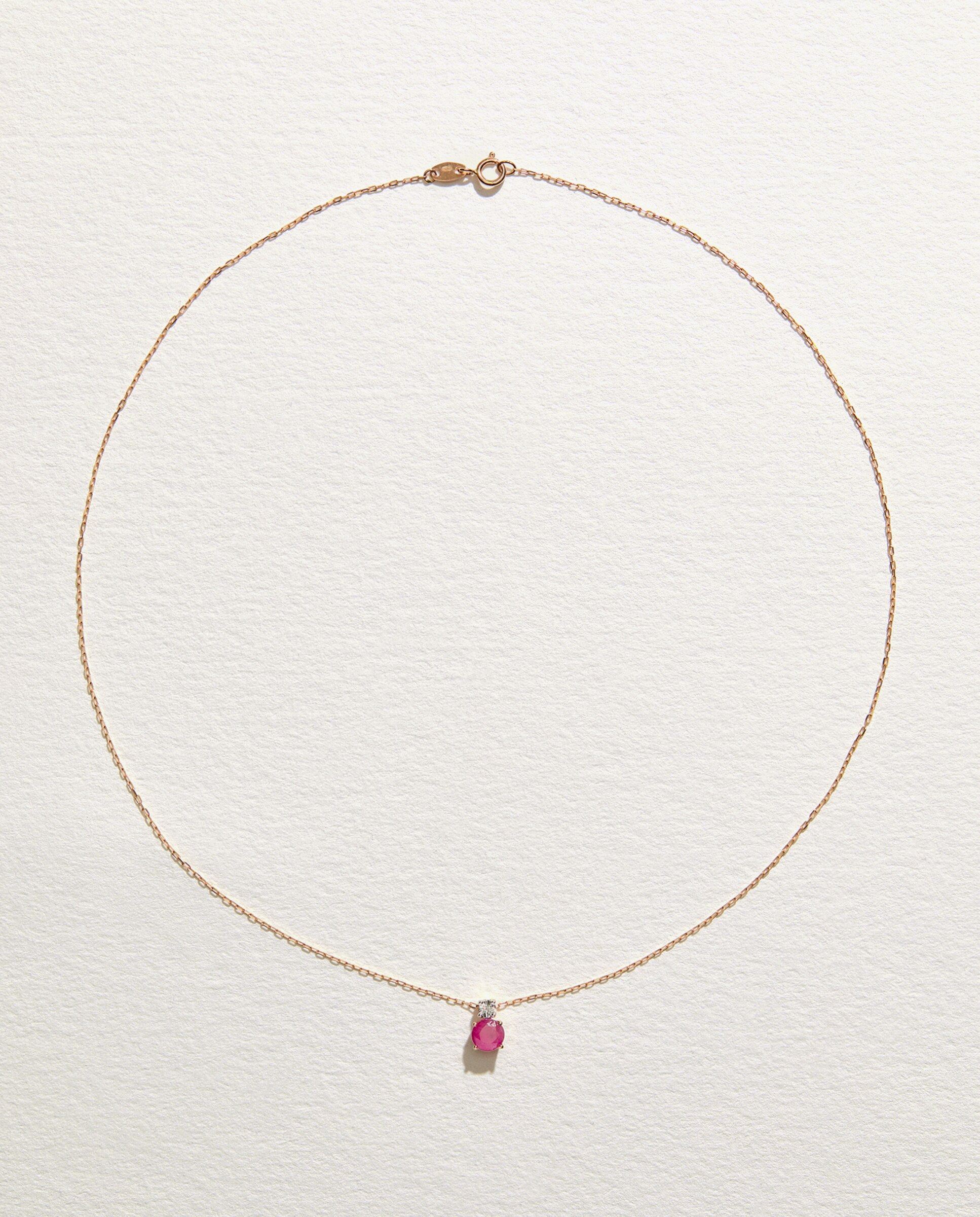 Colgante de oro con diamante y rubí - El Corte Inglés - Rojo Rojo-2