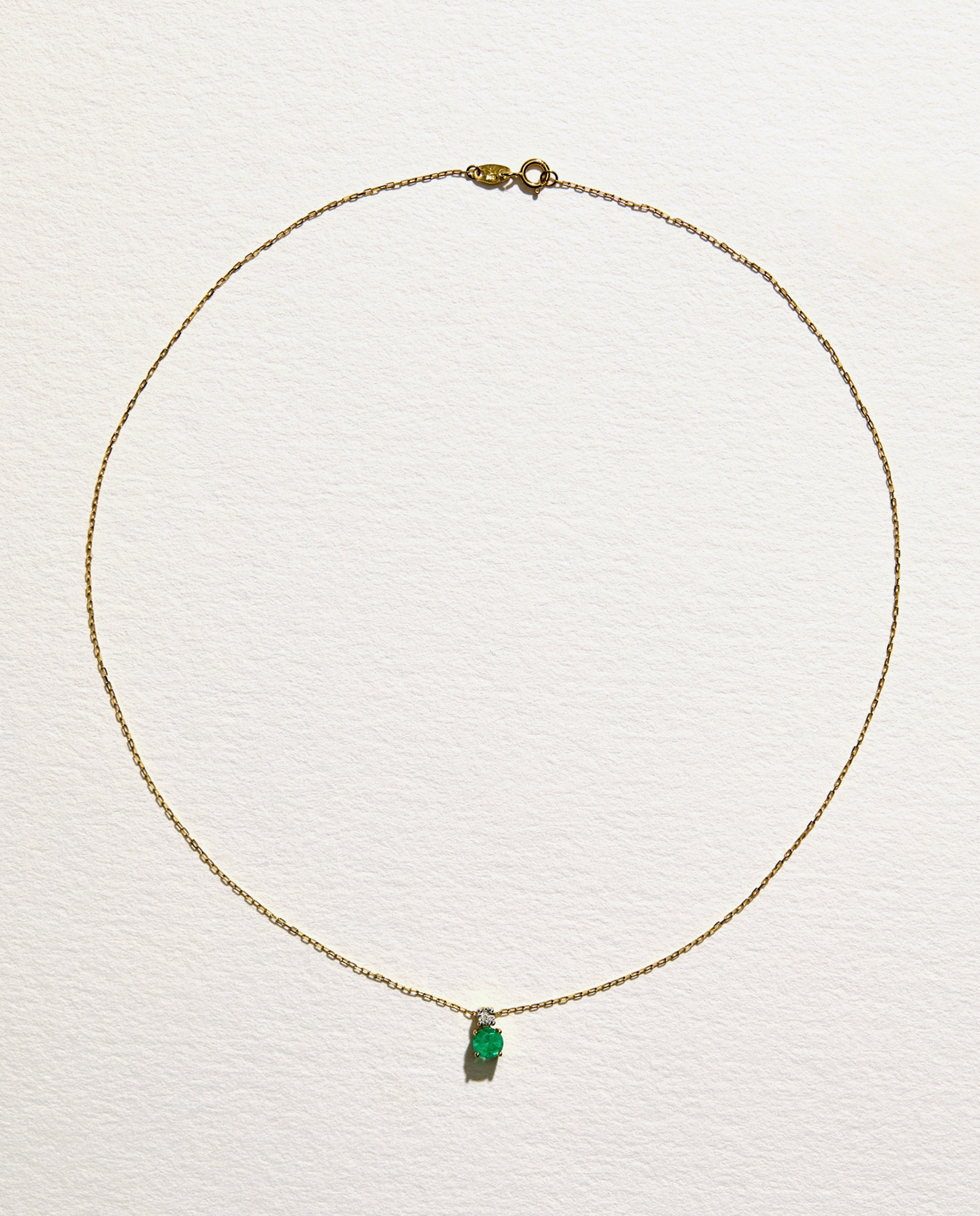 Colgante de oro con diamante y esmeralda - El Corte Inglés - Verde Verde-2