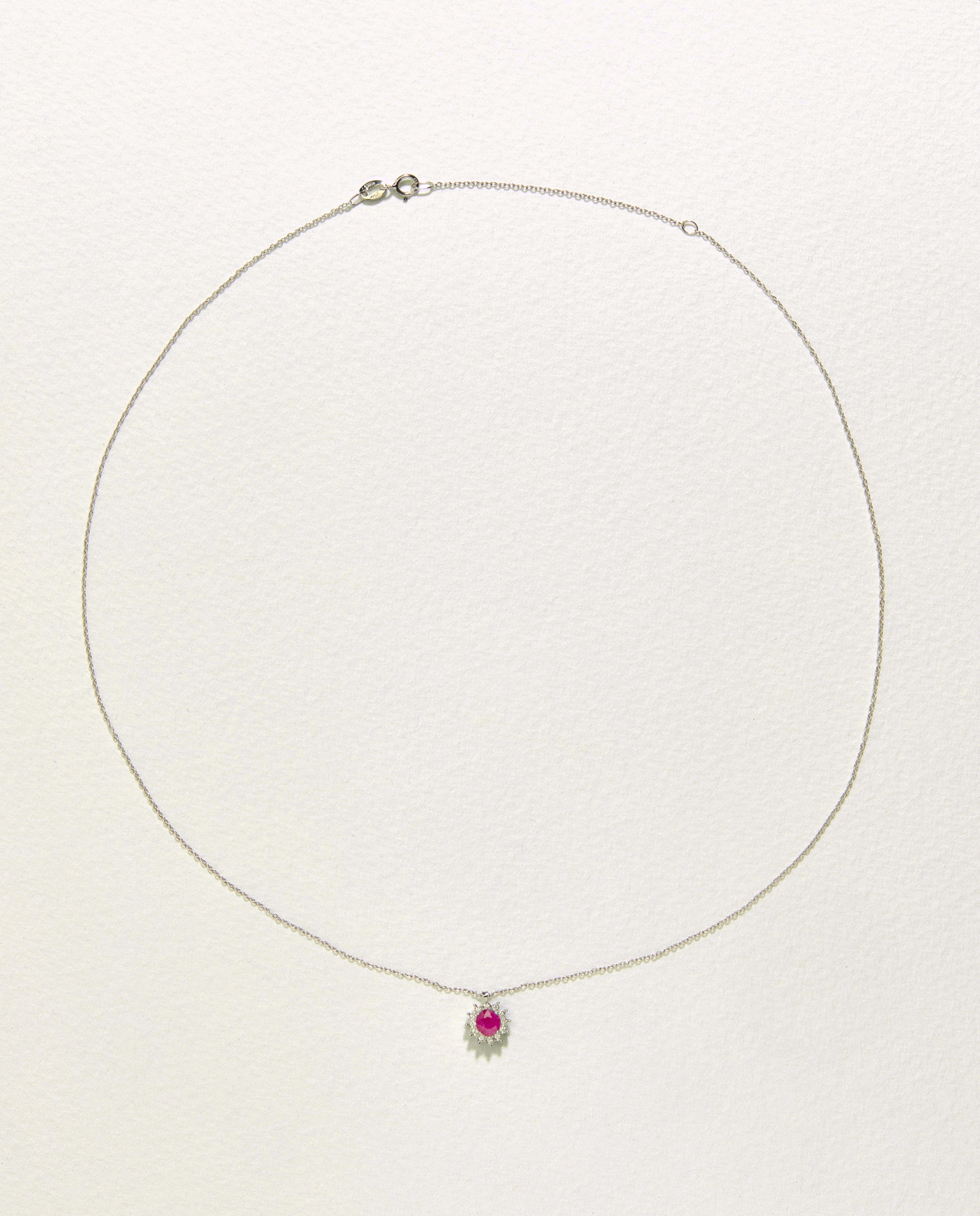 Imagen 0 de Colgante de oro con diamante y rubí Rojo