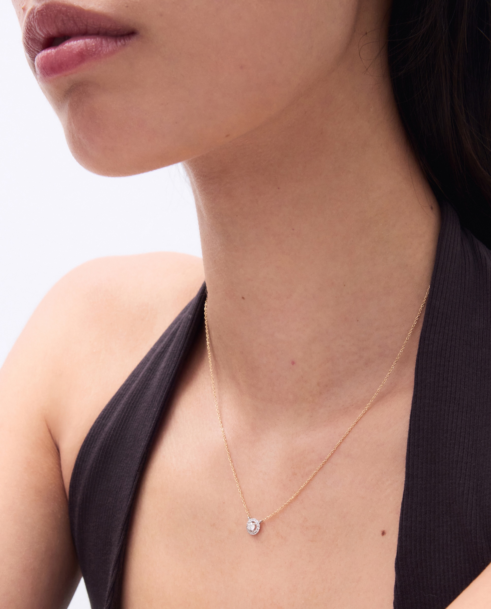 Colgante orla bicolor en oro de 18K de diamantes con un peso total de 0,16ct - El Corte Inglés - Multicolor Multicolor-4