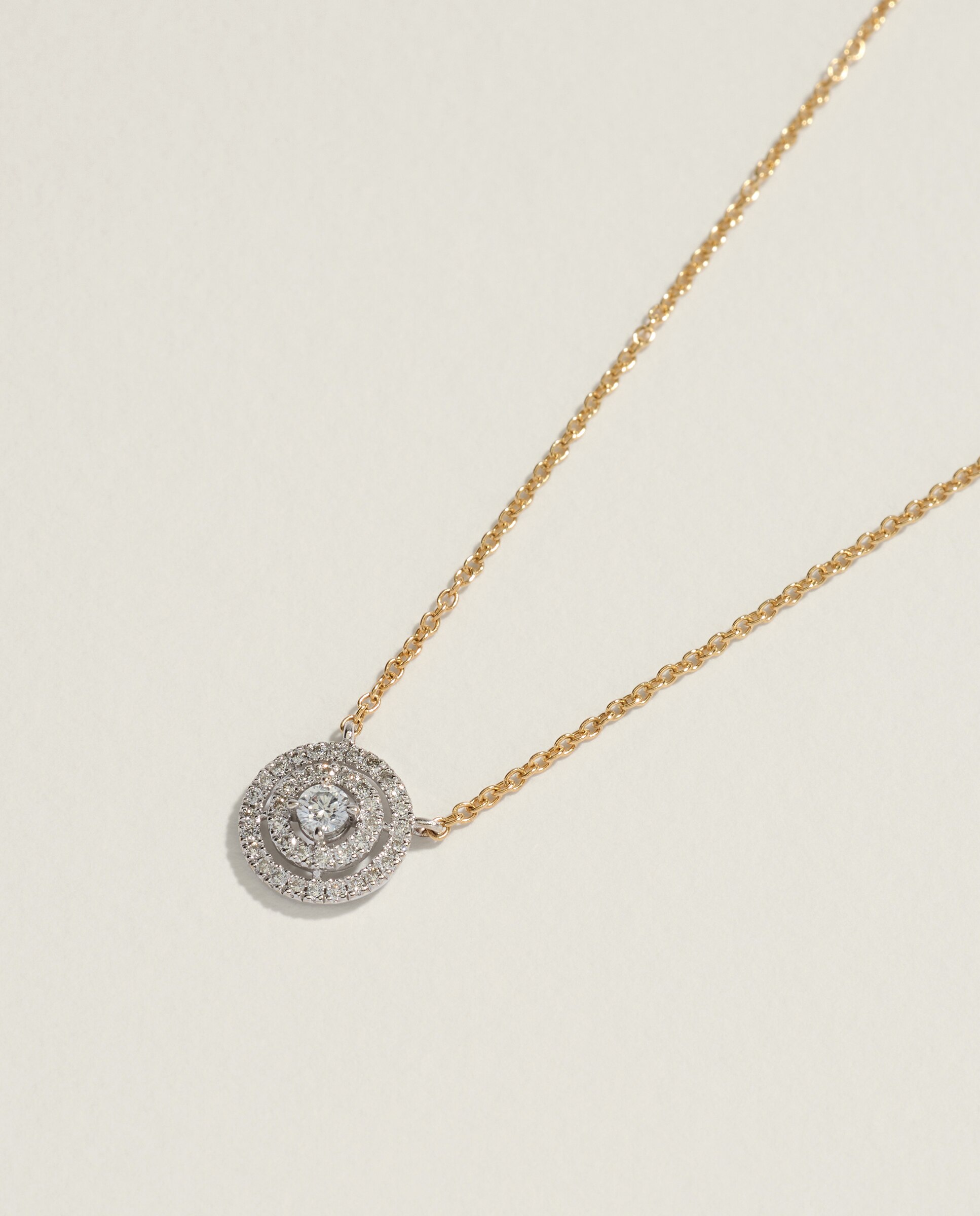 Colgante orla bicolor en oro de 18K de diamantes con un peso total de 0,23ct - El Corte Inglés - Multicolor Multicolor-3