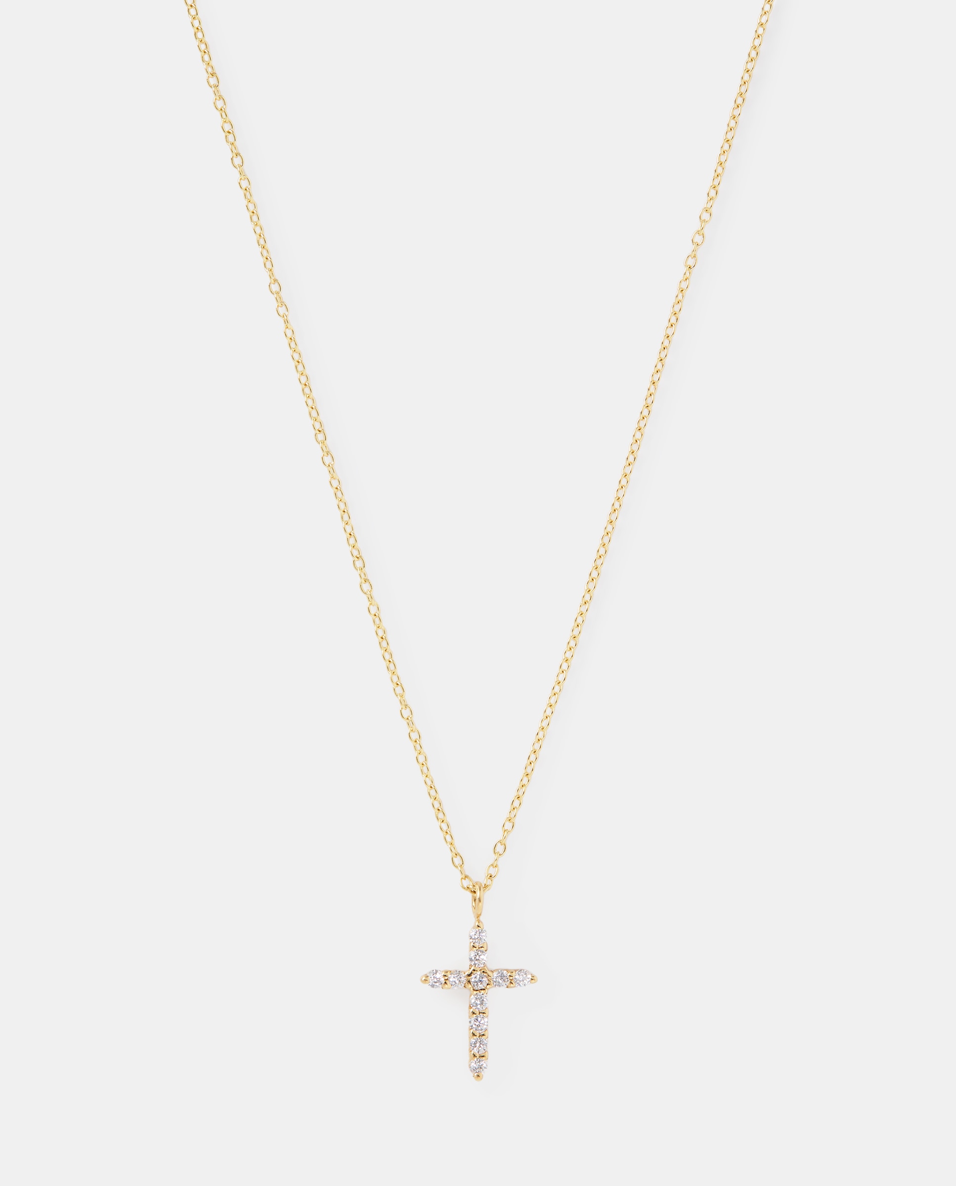 Colgante Cruz de oro y diamantes - El Corte Inglés - Blanco Blanco-1